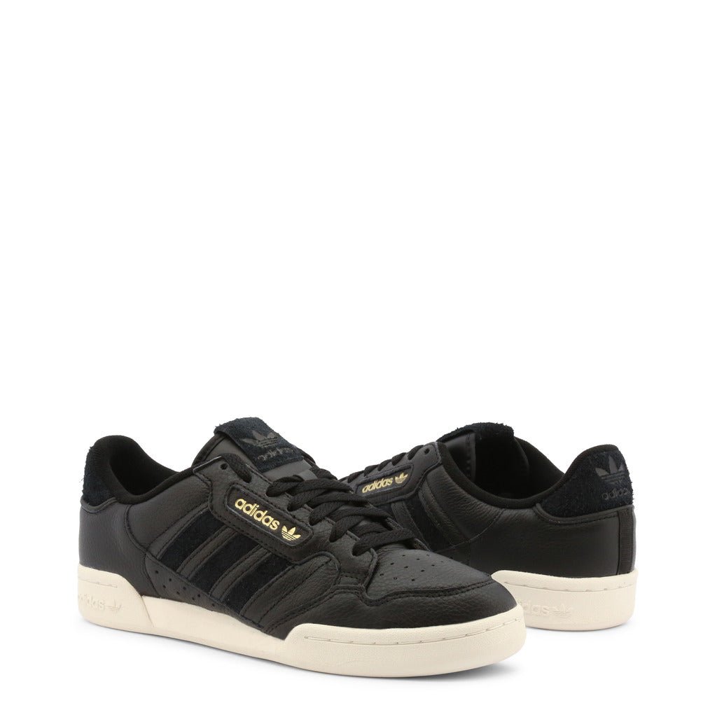 Adidas Originals Continental 80 Stripes Core Black/Off White/Matte Gold Shoes H05723 - Becauze