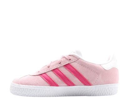 Adidas Originals Gazelle I Infant Pink/Magenta Little Kids Casual Shoes B41923 - Becauze