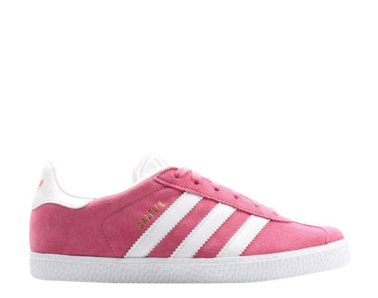 Adidas Originals Gazelle J Semi Solar Pink/White Big Kids Casual Shoes B41514 - Becauze