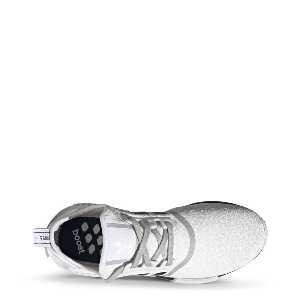 Adidas Originals NMD_R1 Cloud White/Crew Navy/Grey Two Shoes G55576 - Becauze