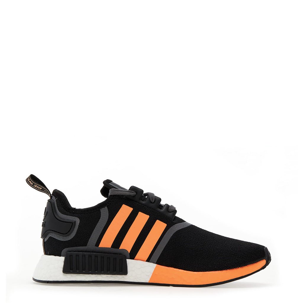 Adidas Originals NMD_R1 Core Black/Screaming Orange/Grey Five Shoes G55575 - Becauze