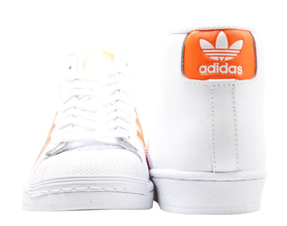 Adidas Originals Pro Model J White/Orange/Gold Big Kids Basketball Shoes BY3733 - Becauze