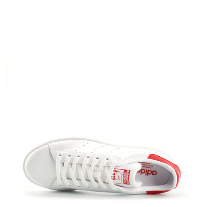 Adidas Originals Stan Smith Cloud White Collegiate Red Tennis Shoes M20326 - Becauze
