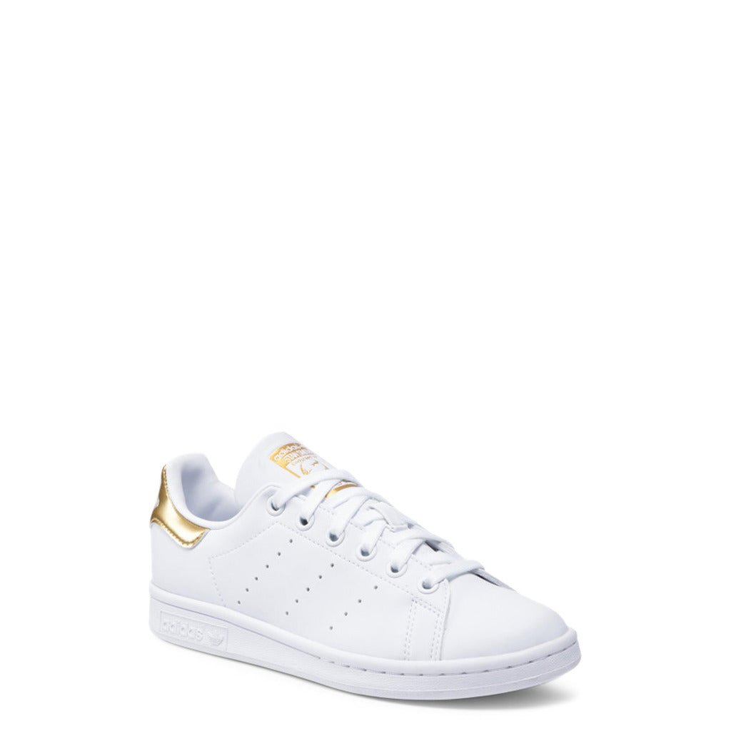 Adidas Originals Stan Smith Cloud White/Cloud White/Gold Metallic Women's Shoes G58184 - Becauze