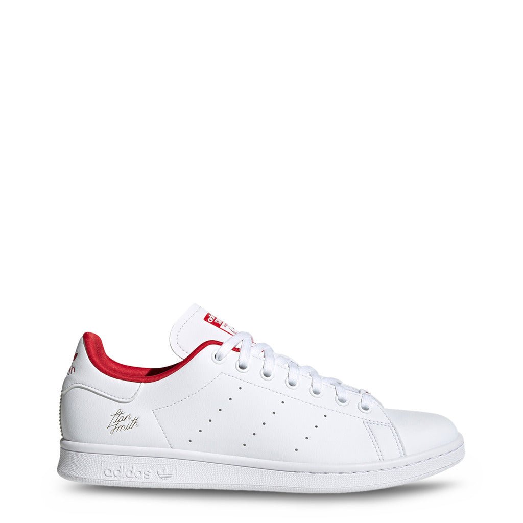 Adidas Originals Stan Smith Cloud White/Cloud White/Scarlet Shoes H00305 - Becauze