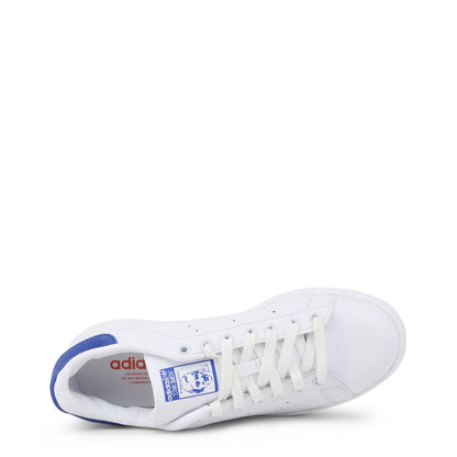 Adidas Originals Stan Smith Core White Blue Tennis Shoes BB7771 - Becauze