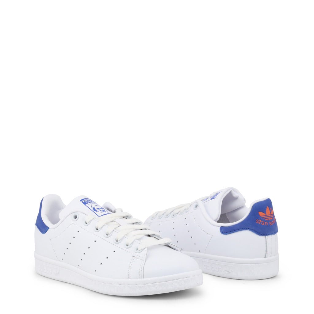 Adidas Originals Stan Smith Core White Blue Tennis Shoes BB7771 - Becauze