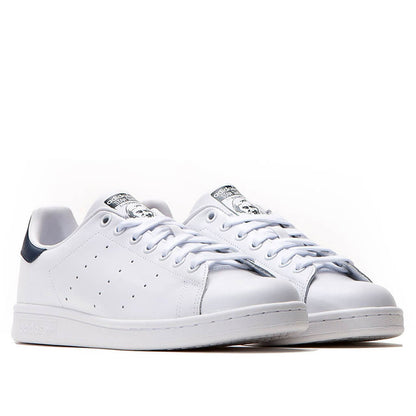 Adidas Originals Stan Smith Core White Dark Blue Tennis Shoes M20325 - Becauze