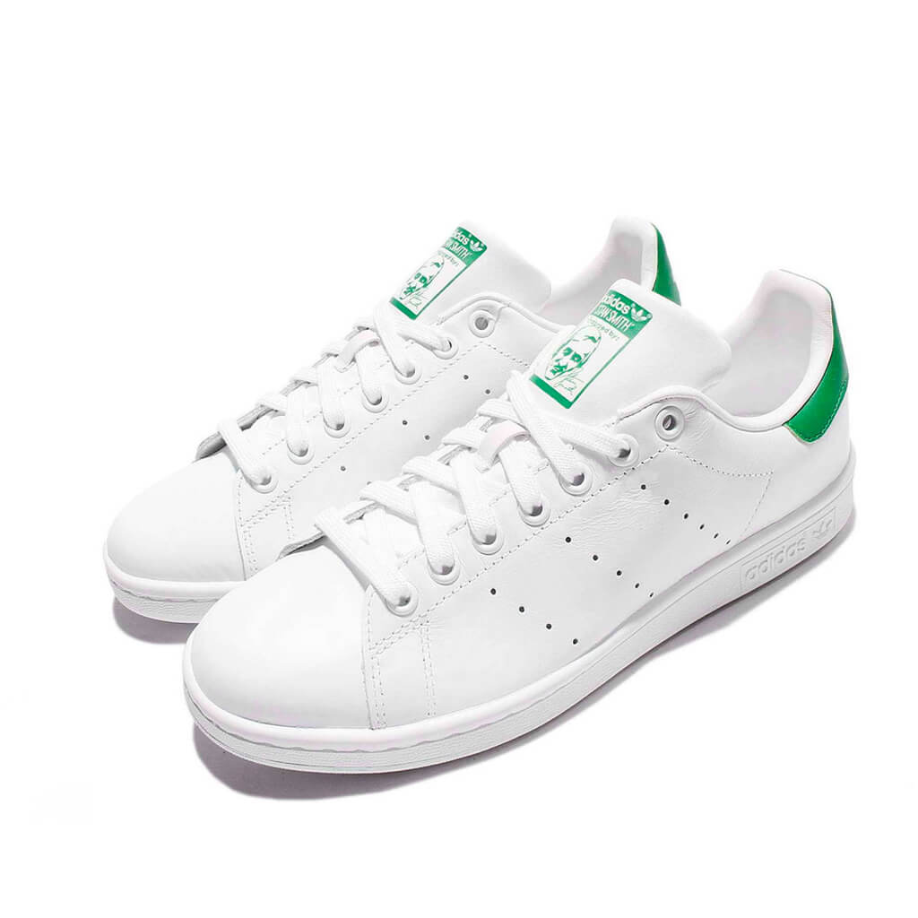 Adidas Originals Stan Smith Core White Green Tennis Shoes M20324 - Becauze