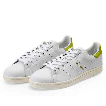 Adidas Originals Stan Smith Core White Yellow Tennis Shoes BY9046 - Becauze
