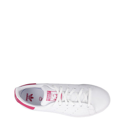 Adidas Originals Stan Smith Footwear White Bold Pink Girls Tennis Shoes B32703 - Becauze