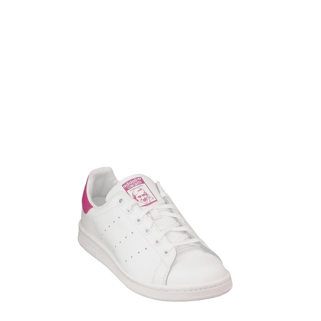 Adidas Originals Stan Smith Footwear White Bold Pink Girls Tennis Shoes B32703 - Becauze
