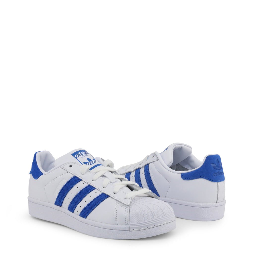 Adidas Originals Superstar Cloud White/Blue Basketball Shoes EE4474 - Becauze