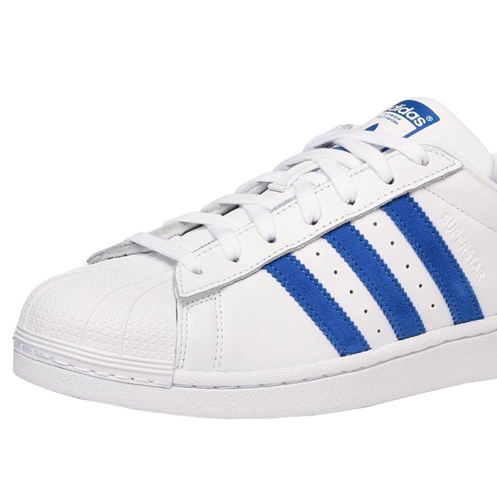Adidas Originals Superstar Cloud White/Blue Basketball Shoes EE4474 ...