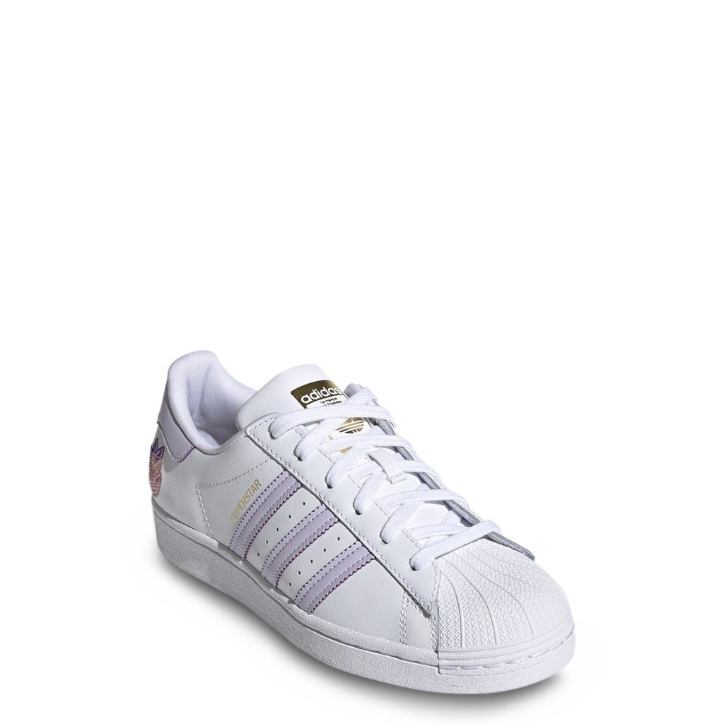Adidas Originals Superstar Cloud White/Purple Tint/Matte Gold Women's Shoes GZ8143 - Becauze