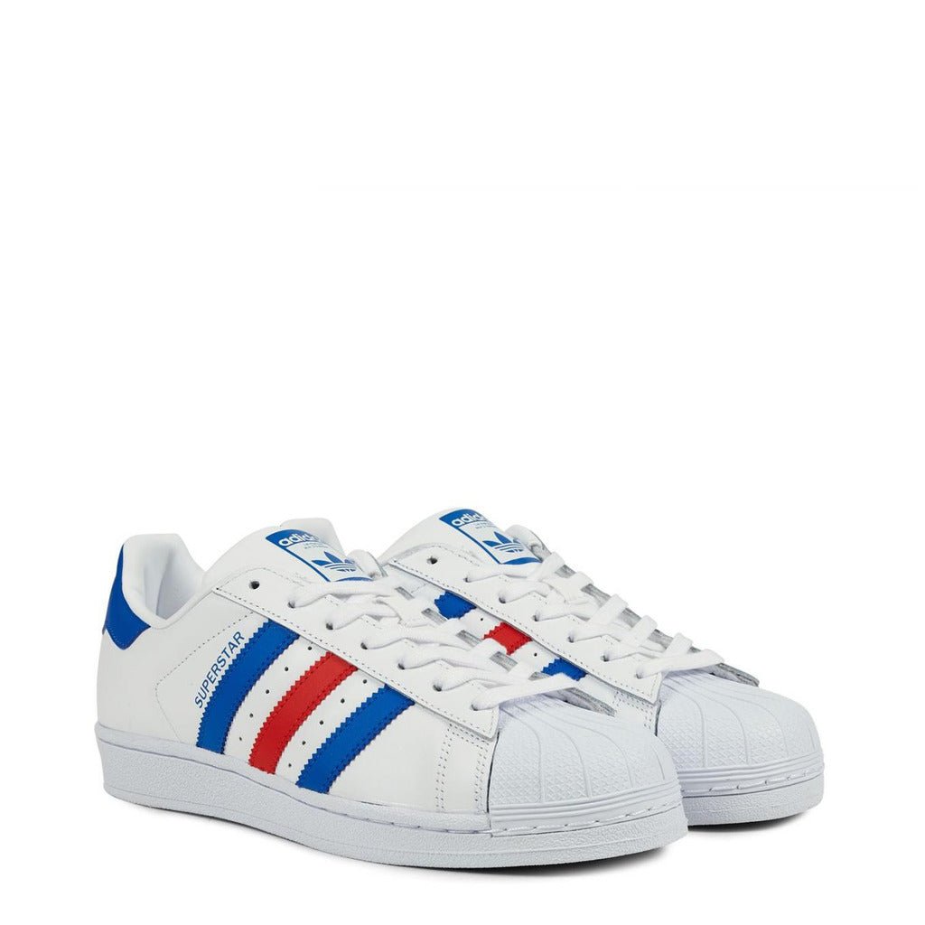 Adidas Originals Superstar Running White/Red/Blue Basketball Shoes BB2246 - Becauze