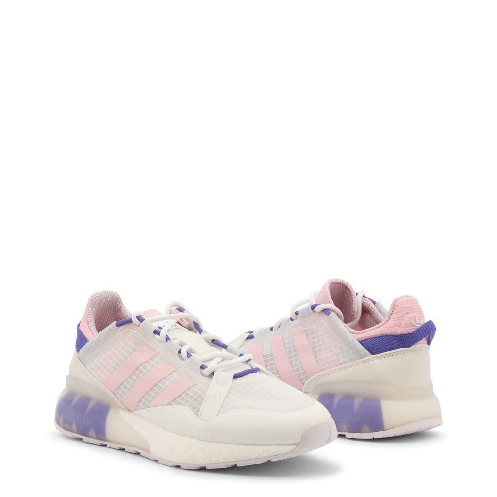 Adidas Originals ZX 2K Boost Pure Cloud White/Clear Pink/Purple Women's Shoes GZ7874 - Becauze