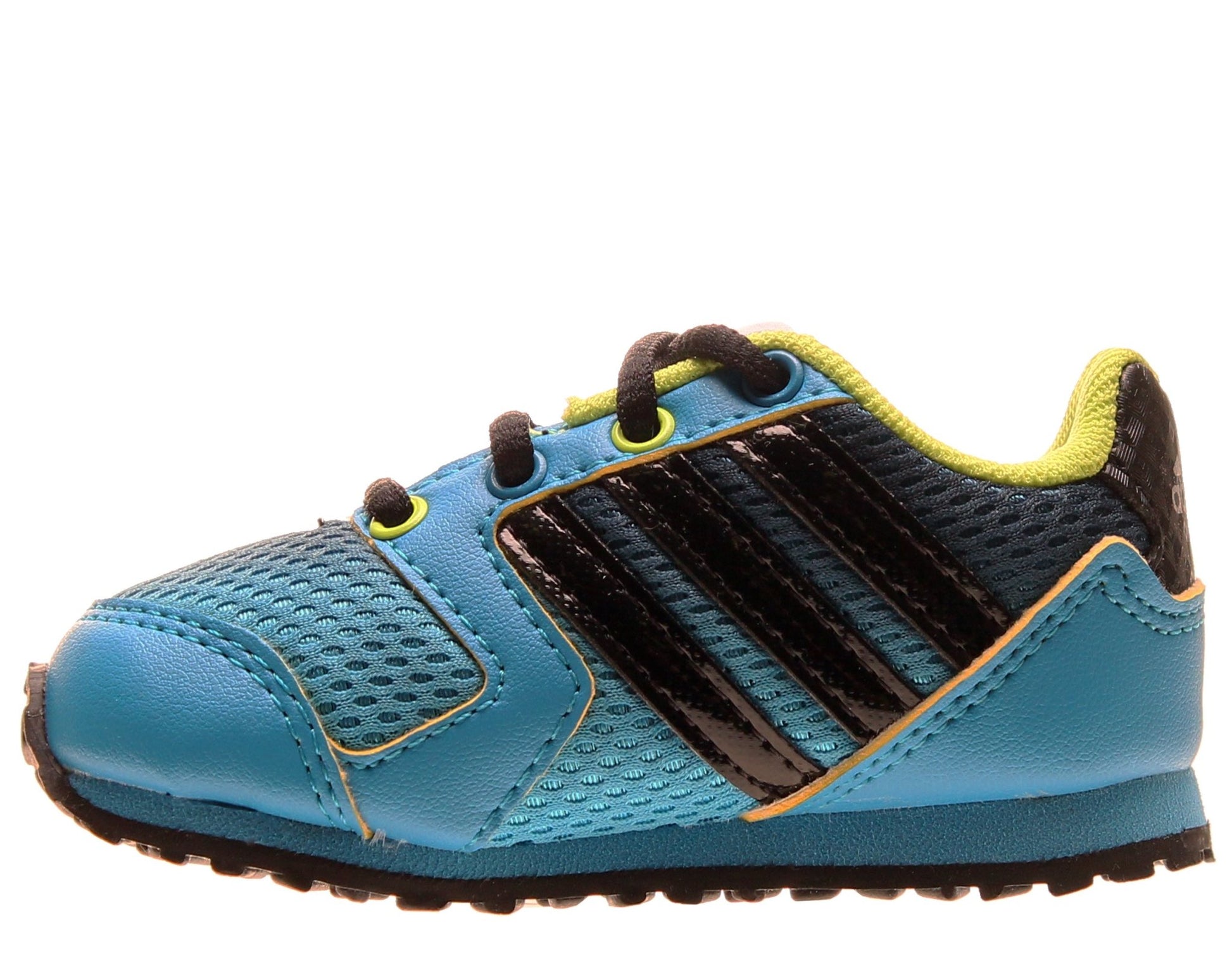 Adidas Streetrun VII I Solar Blue/Black/Solar Slime Toddler Kids Running Shoes - Becauze