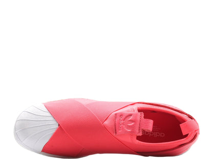 Adidas Superstar Slip-On Coral Pink/White Women's Casual Shoes BB2118 - Becauze