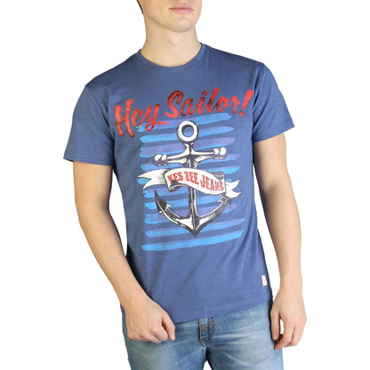 Yes Zee Sailor Cotton Blue Men's T-Shirt T700-TL18-0704
