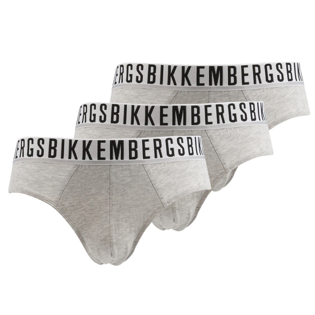 Bikkembergs 3-Pack Briefs Grey Melange Men's Underwear 221BKK1USP01TR0033
