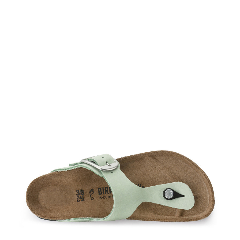 Birkenstock Gizeh Big Buckle Matcha Nubuck Leather Women s Sandals