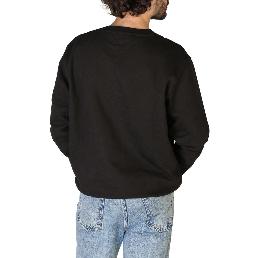 Tommy Hilfiger Organic Cotton Logo Black Men's Sweatshirt DM0DM12938