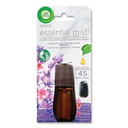 Air Wick Essential Mist Refill, Lavender and Almond Blossom, 0.67 oz Bottle 62338-98552 - Becauze