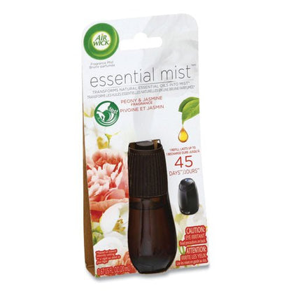 Air Wick Essential Mist Refill, Peony and Jasmine, 0.67 oz Bottle, 6-Carton 62338-98555 - Becauze