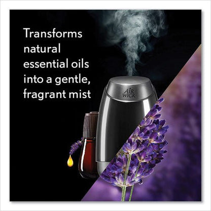 Air Wick Essential Mist Starter Kit, Lavender and Almond Blossom, 0.67 oz Bottle, 4-Carton 62338-98576 - Becauze