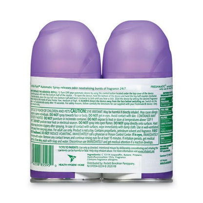Air Wick Freshmatic Ultra Spray Refill, Lavender-Chamomile, 5.89 oz Aerosol Spray, 2-Pack, 3 Packs-Carton 62338-85595 - Becauze
