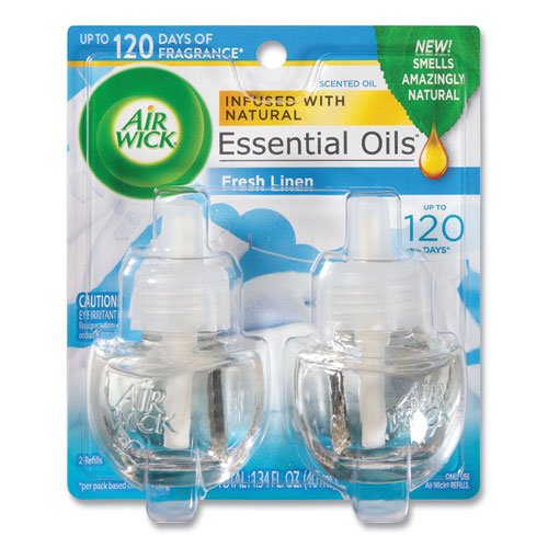 Air Wick Scented Oil Refill, Fresh Linen, 0.67 oz, 2-Pack 62338-82291 - Becauze