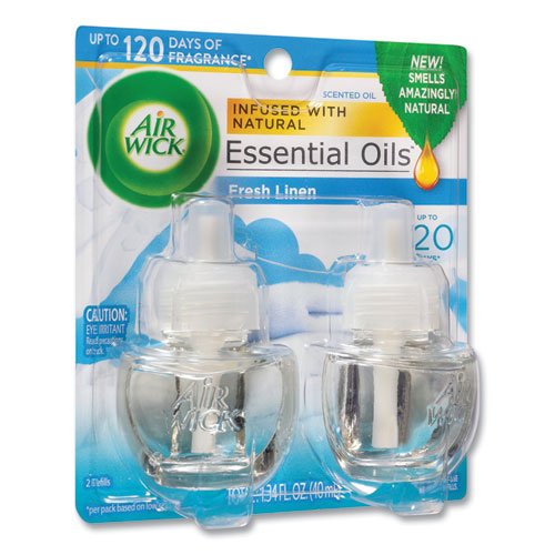 Air Wick Scented Oil Refill, Fresh Linen, 0.67 oz, 2-Pack 62338-82291 - Becauze