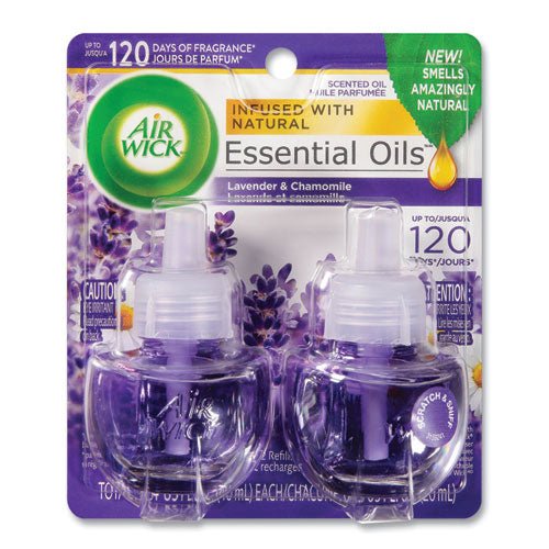 Air Wick Scented Oil Refill, Lavender and Chamomile, 0.67 oz, 2-Pack 62338-78473 - Becauze