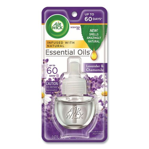 Air Wick Scented Oil Refill, Lavender and Chamomile, 0.67 oz, 8-Carton 62338-78297 - Becauze