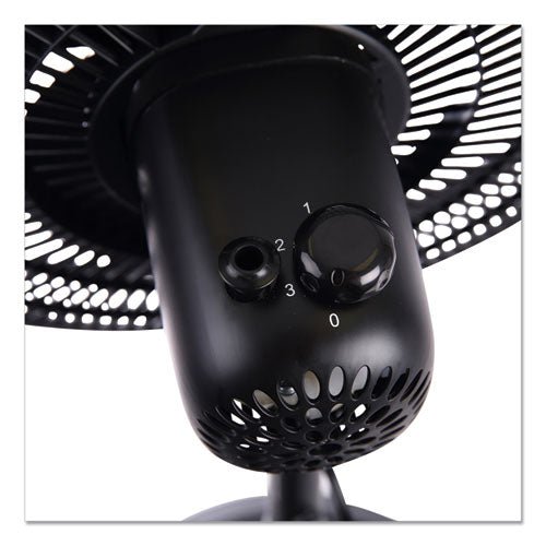 Alera 16" 3-Speed Oscillating Pedestal Stand Fan, Metal, Plastic, Black ALEFANP16B - Becauze