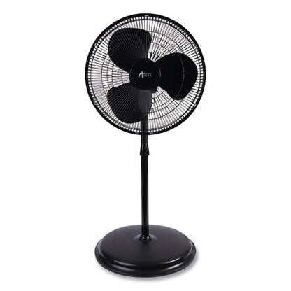 Alera 16" 3-Speed Oscillating Pedestal Stand Fan, Metal, Plastic, Black ALEFANP16B - Becauze