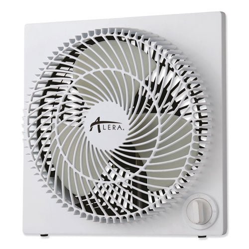 Alera 9" 3-Speed Desktop Box Fan, Plastic, White FANBX10B - Becauze