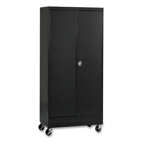 Alera Assembled Mobile Storage Cabinet, with Adjustable Shelves 36w x 24d x 66h, Black CM6624BK - Becauze