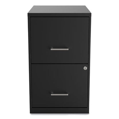 Alera Soho Vertical File Cabinet, 2 Drawers: File-File, Letter, Black, 14" x 18" x 24.1" 2806262 - Becauze