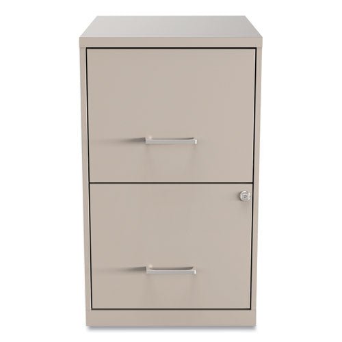 Alera Soho Vertical File Cabinet, 2 Drawers: File-File, Letter, Putty, 14" x 18" x 24.1" 2806662 - Becauze