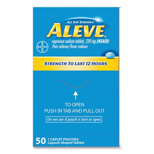 Aleve Pain Reliever Tablets, 50 Packs-Box 50003 - Becauze