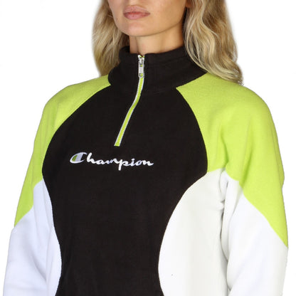 Champion Script Logo Black/Yellow/White Women's Sweatshirt 113347-KK001