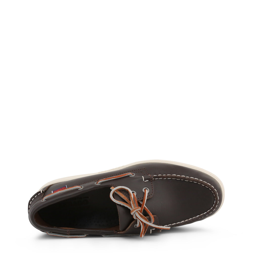 Sebago Docksides Portland Leather Dark Brown Men's Moccasin Shoes 7000H00-901