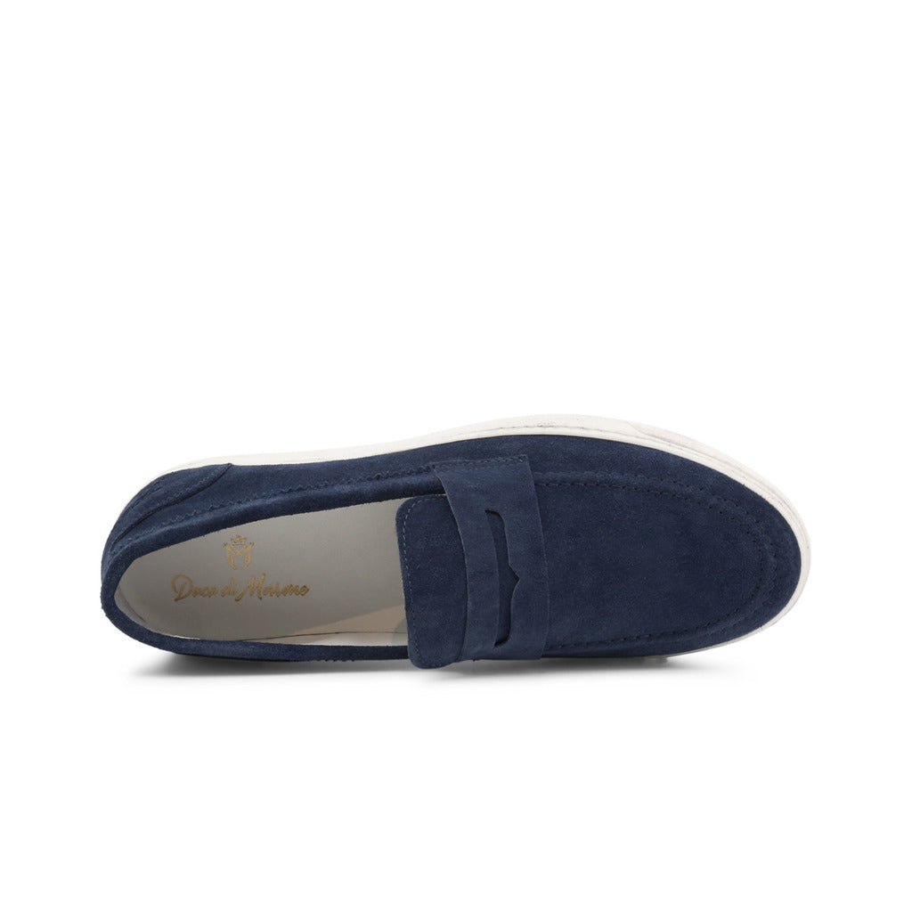 Duca di Morrone Enea-Cam Suede Jeans Blue Men's Loafers