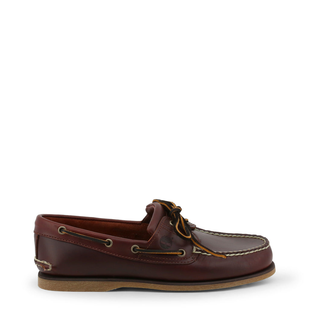 Timberland Classic Two-Eye Mid Brown Leather Men's Boat Shoes TB 025077214