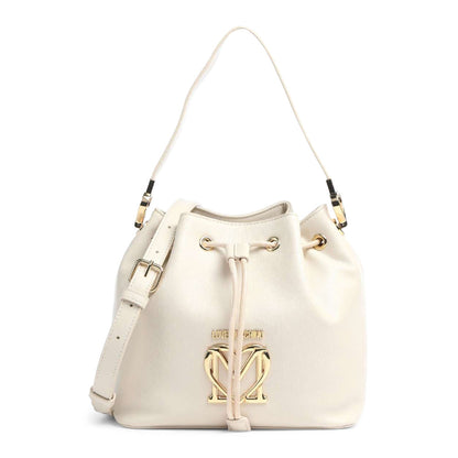 Love Moschino Fancy Heart Handle White Women's Bucket Bag JC4089PP1ELZ0110