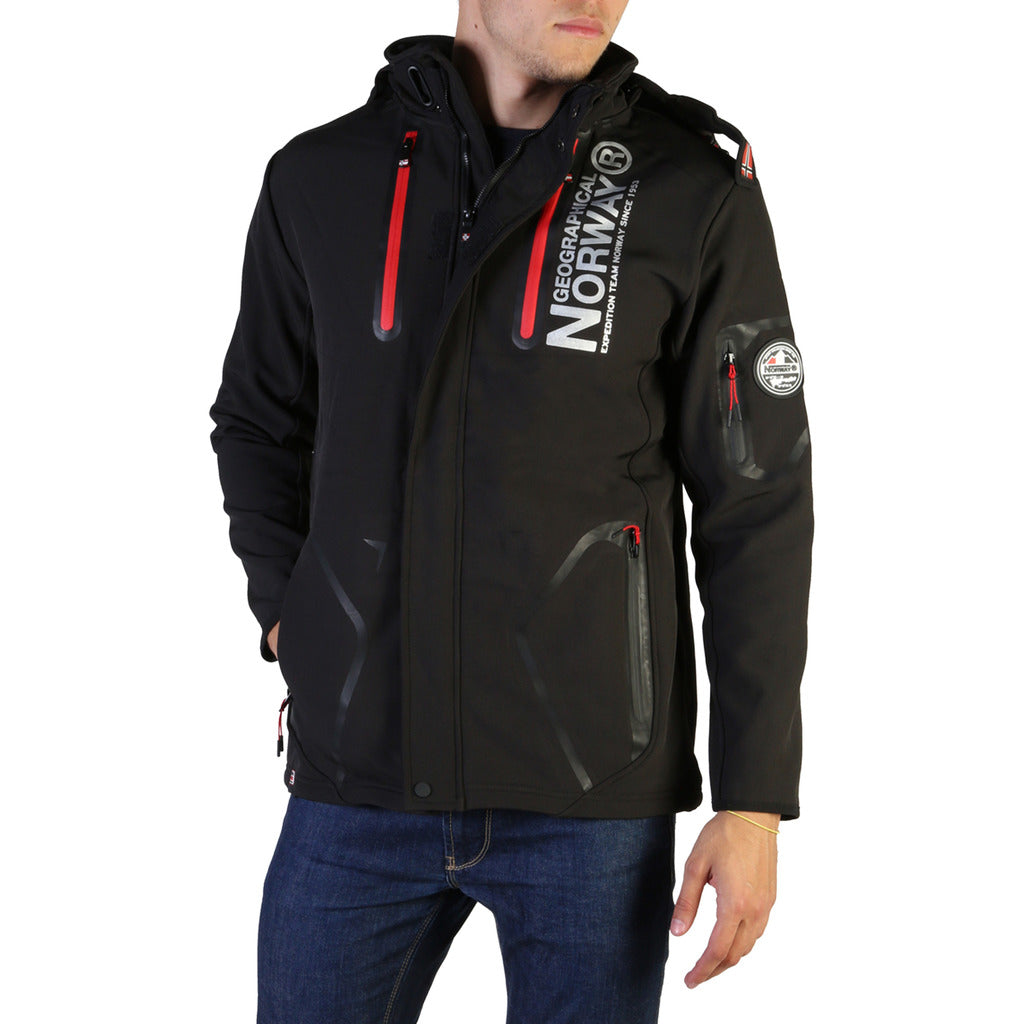 Geographical Norway Tyreek Black Hooded Men's Jacket