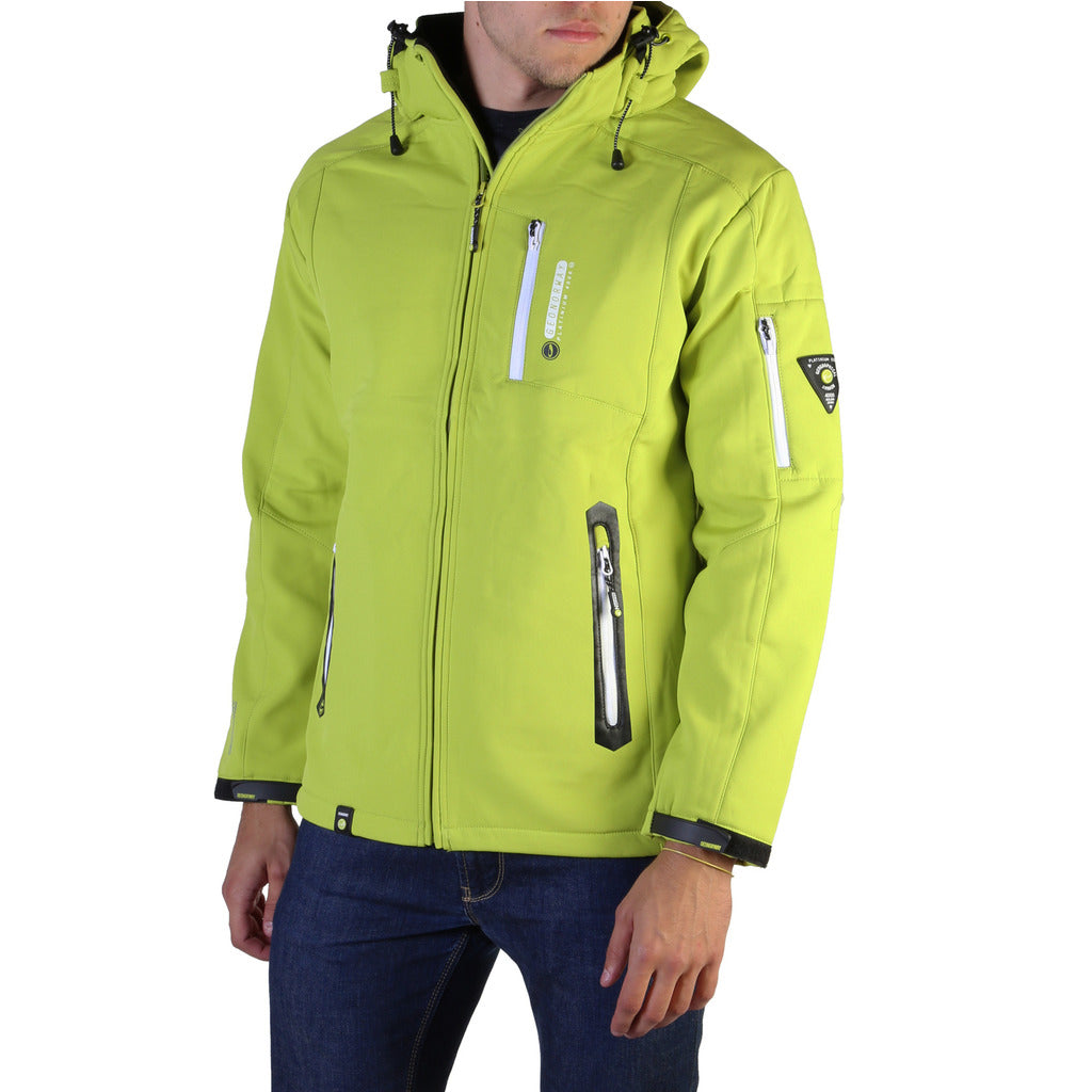 Geographical Norway Tichri Kiwi Green Hooded Bomber Men's Jacket