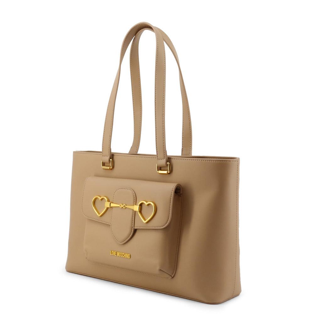Love Moschino Soft Heart Bit Nude Women's Shopper Bag JC4074PP1ELC0107
